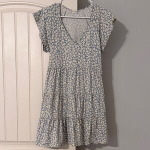 Altar'd State Blue and White Floral Dress